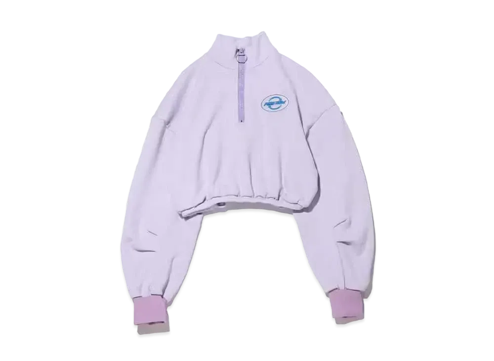 atmos pink Silicone Patch High Neck Tops "Purple"