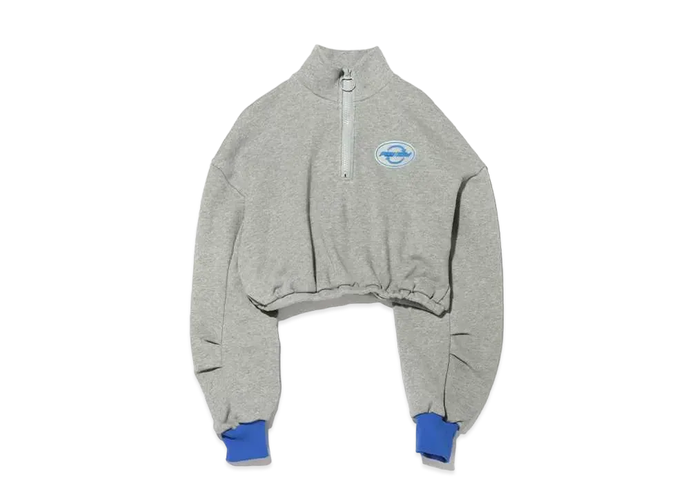 atmos pink Silicone Patch High Neck Tops "Gray"