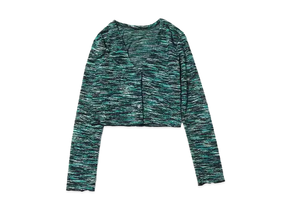 atmos pink Melange Tight Cardigan "Green"