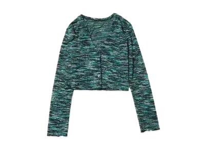 atmos pink Melange Tight Cardigan "Green"