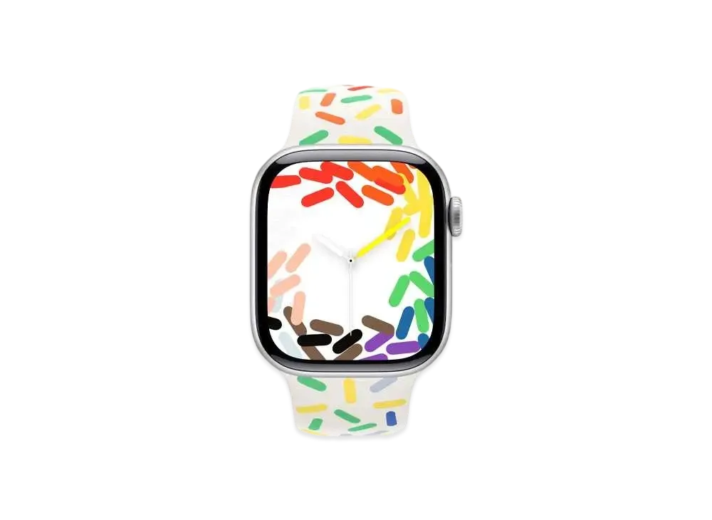 Apple Watch Series 10 GPS Model Silver Aluminiumcase Rubber Sportsband "Pride Edition"