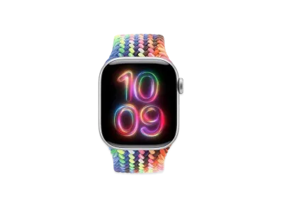 Apple Watch Series 10 GPS Model Silver Aluminiumcase Textile Braided Solo Loop "Pride Edition"