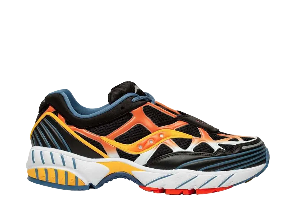 サッカニー グリッド ウェブ "ブラック/オレンジ"