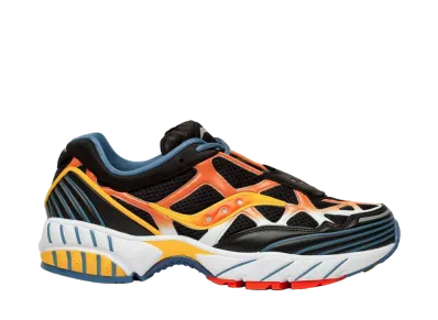 サッカニー グリッド ウェブ "ブラック/オレンジ"