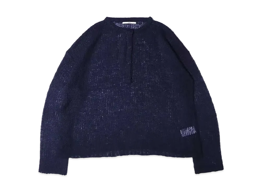 atmos pink Scacia Mimohair Fuu Knit Pullover "Navy"