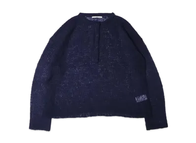 atmos pink Scacia Mimohair Fuu Knit Pullover "Navy"