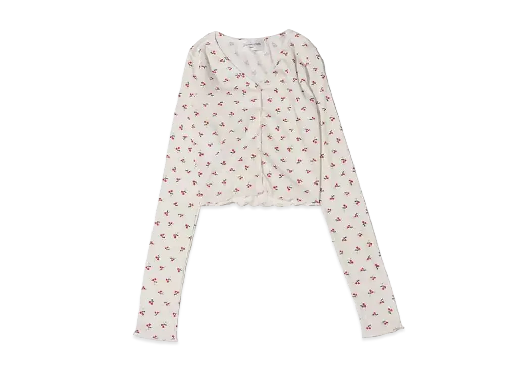 atmos pink Cherry Gala Cardigan "White"