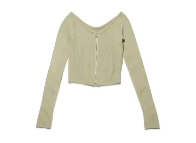 atmos pink Center Zip Knit Tops "Green"