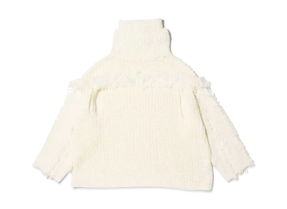 atmos pink Fringe Knit "Ivory"