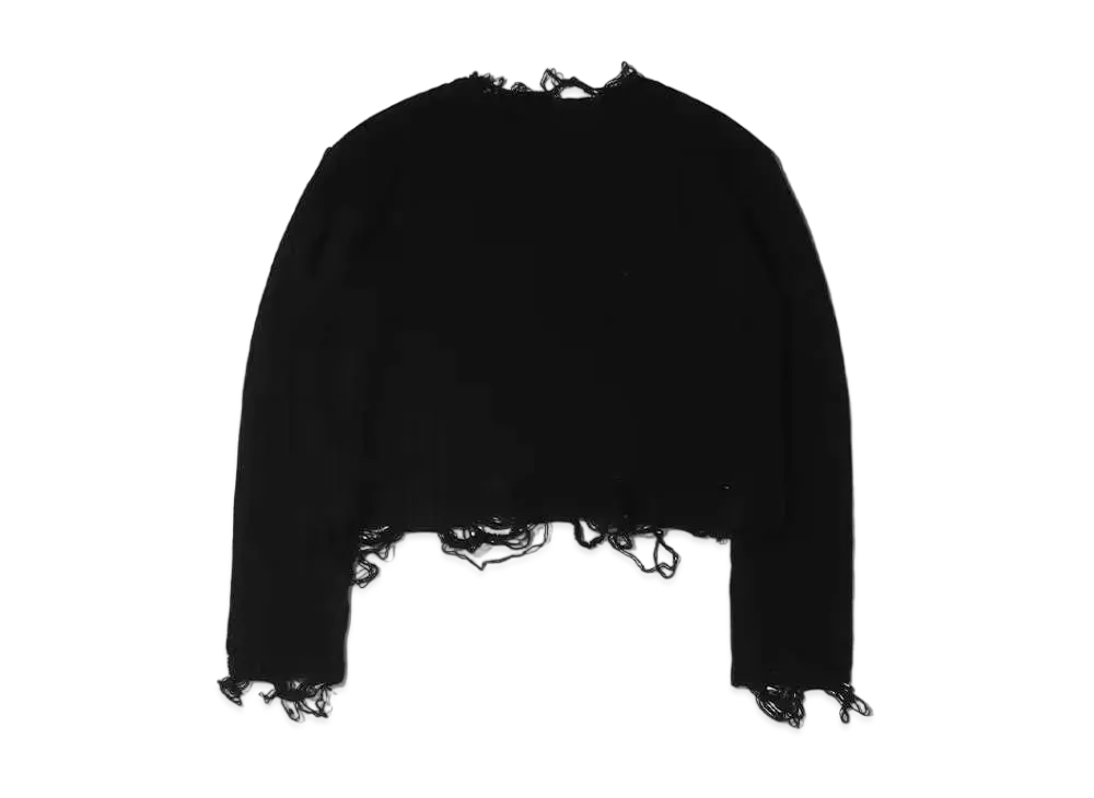 atmos pink Tantake Damage Knit Pullover "Black"