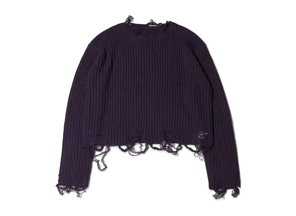 atmos pink Tantake Damage Knit Pullover "Purple"