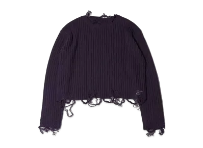 atmos pink Tantake Damage Knit Pullover "Purple"