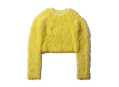 atmos pink Tantake Feather Yarn Tops "Yellow"