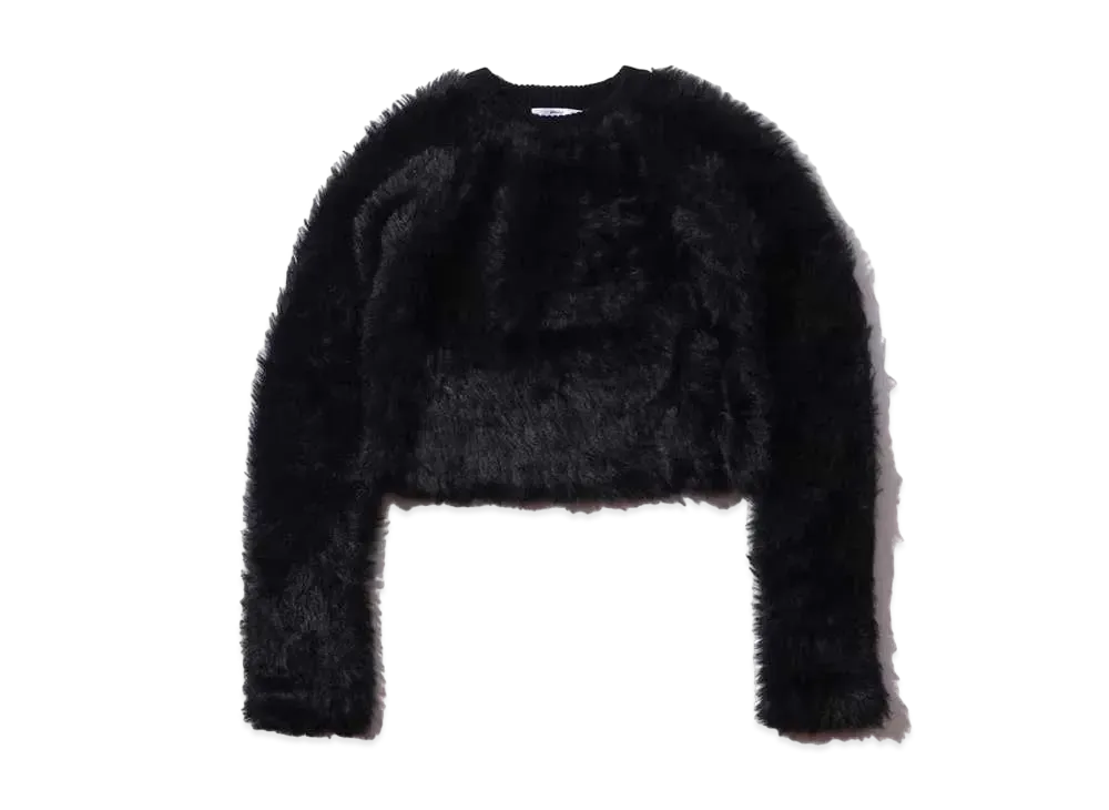 atmos pink Tantake Feather Yarn Tops "Black"