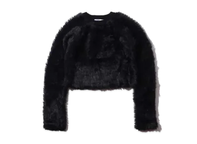 atmos pink Tantake Feather Yarn Tops "Black"