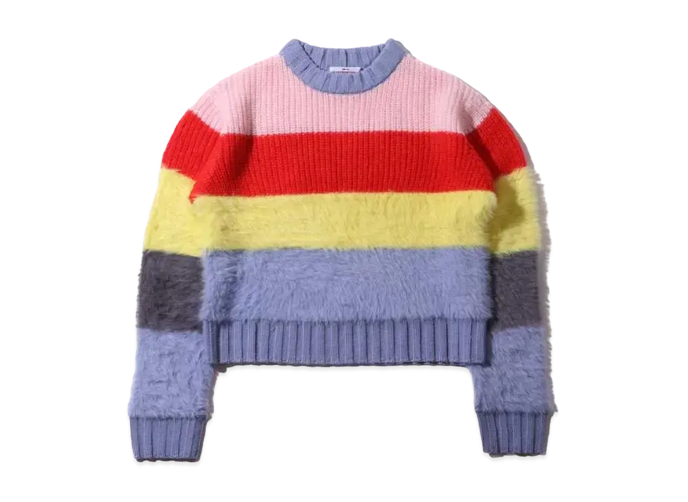 atmos pink Color Block Border Knit "Mix"