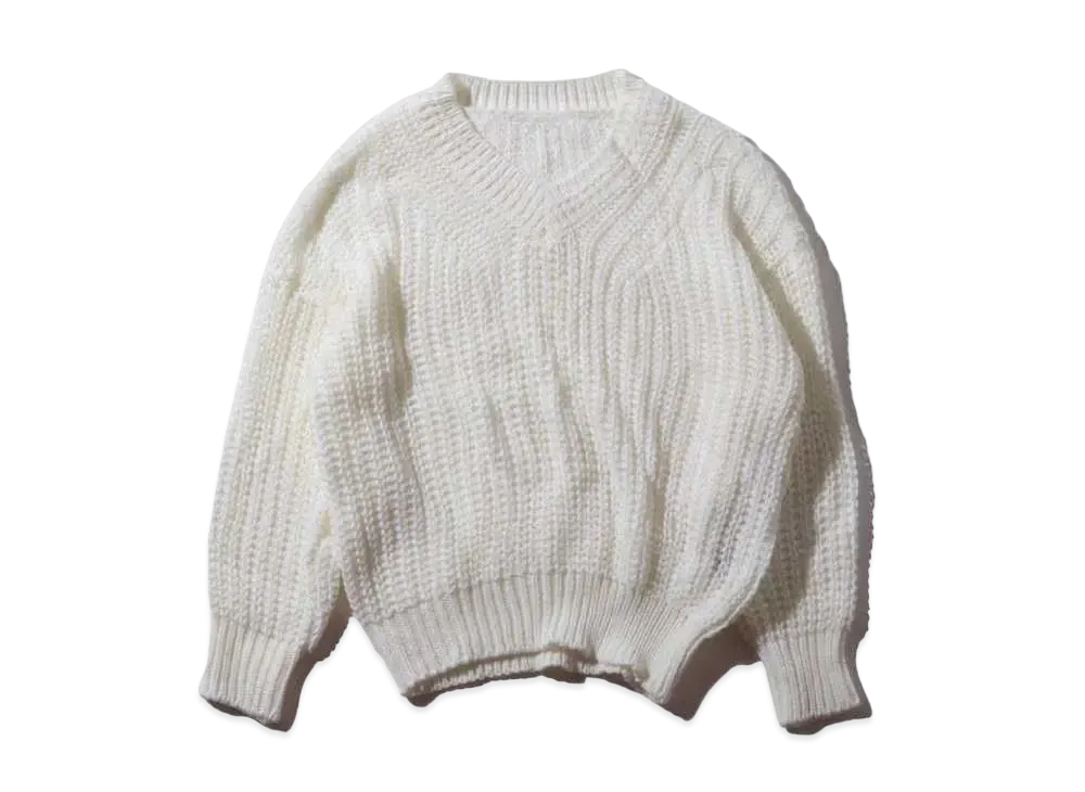 atmos pink V-Neck Knit "Ivory"