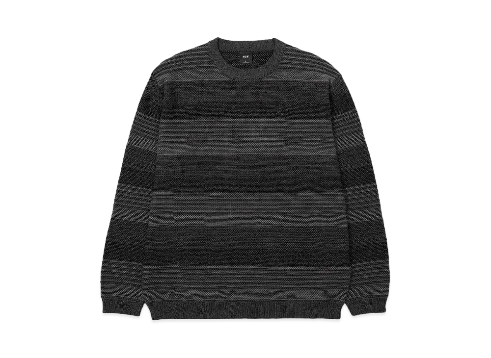 HUF Fall 24 1984 Stripe Sweater "Black"