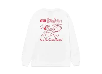 HUF Fall 24 NY Delivery Long Sleeve Tee "White"