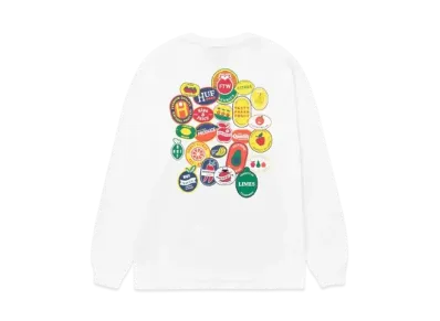 HUF Fall 24 Fruitstand Long Sleeve Tee "White"
