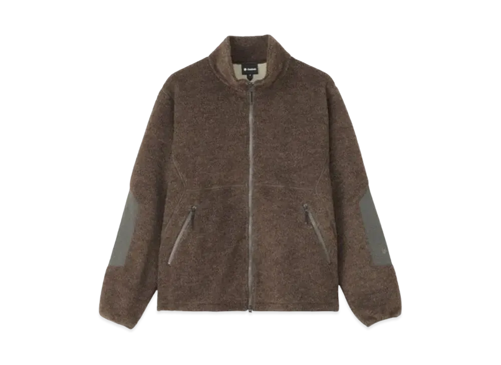 Goldwin Wool Boa Fleece Full Zip Jacket (Unisex) "Mix Brown"