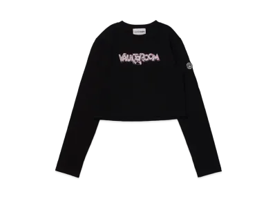 VAULTROOM Camo Logo Cropped Long Sleeve T-Shirt "Black"