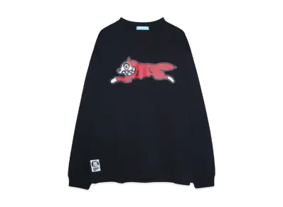 ICECREAM COTTON LS T-SHIRT RUNNING DOG "BLACK"