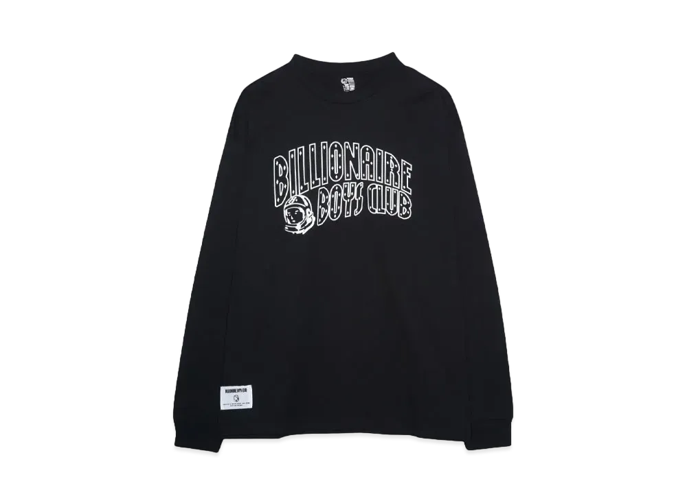 BILLIONAIRE BOYS CLUB COTTON LS T-SHIRT ARCH LOGO "BLACK"