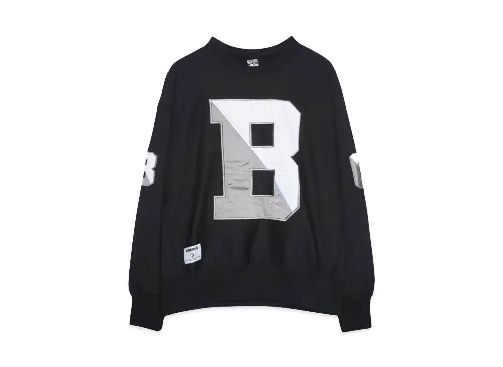 BILLIONAIRE BOYS CLUB APPLIQUE LOGO SWEATSHIRT B "BLACK"