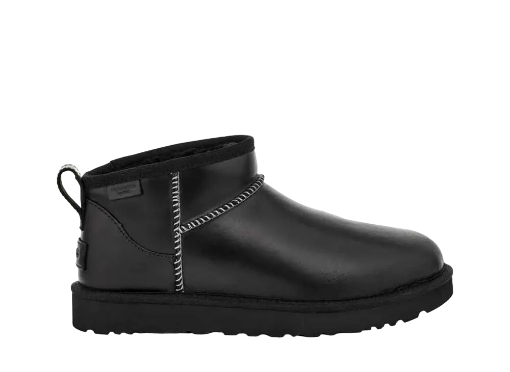 アグ ウィメンズ クラシック ウルトラ ミニ LTHR リジェン "ブラック"