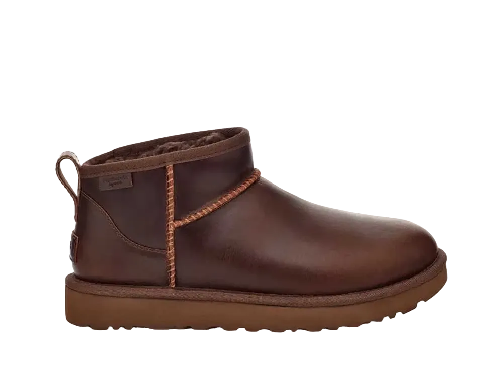 アグ ウィメンズ クラシック ウルトラ ミニ LTHR リジェン "アイアンウッド"