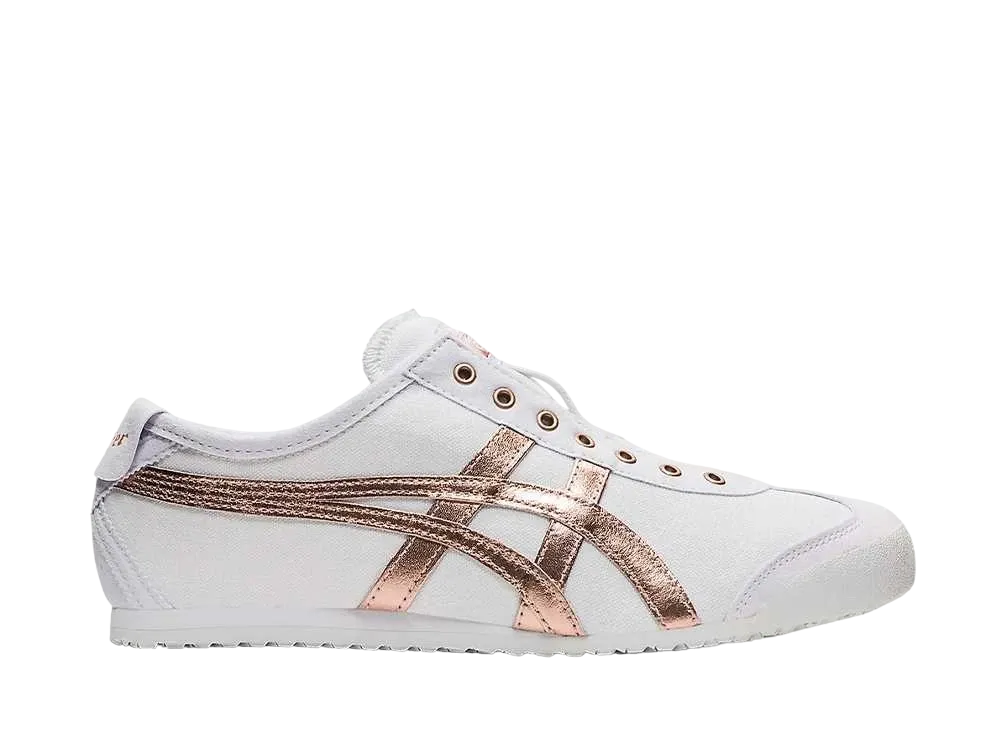 オニツカタイガー メキシコ66 スリッポン "ホワイト/ローズゴールド"