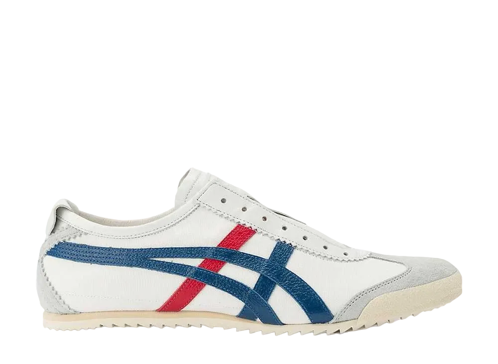 オニツカタイガー メキシコ スリッポン デラックス "ホワイト/アシックスブルー"