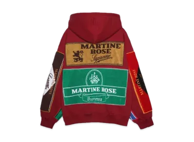 Supreme x Martine Rose Towel Zip Up Hooded Sweatshirt "Cardinal"