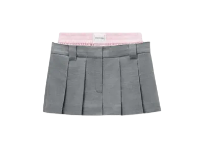 Alexander Wang Prestyle Boxer Skort "Light Heather Gray"