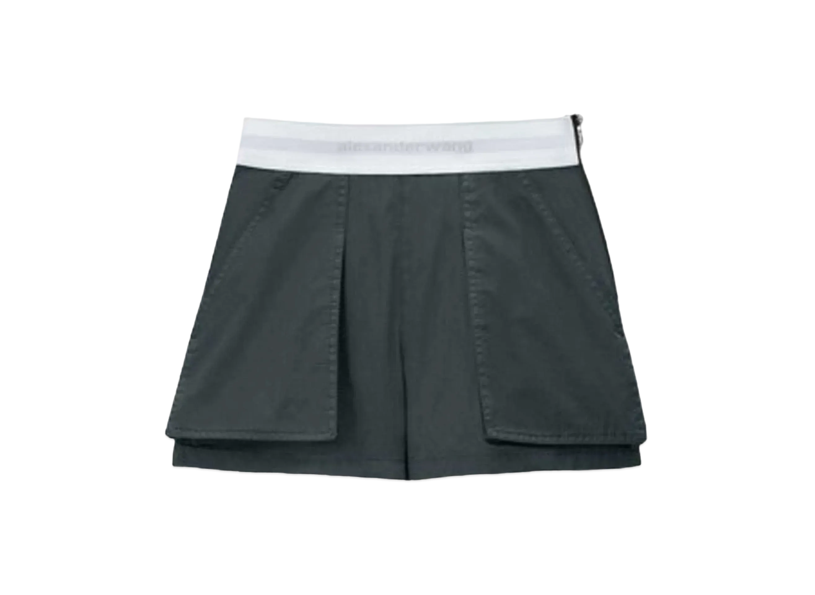 Alexander Wang High Waist Cargo Rave Shorts "Off Black"