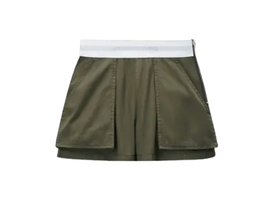 Alexander Wang High Waist Cargo Rave Shorts "Army Green"