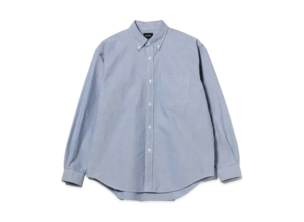 BEAMS Heavy Oxford Button-Down Shirt "Blue"