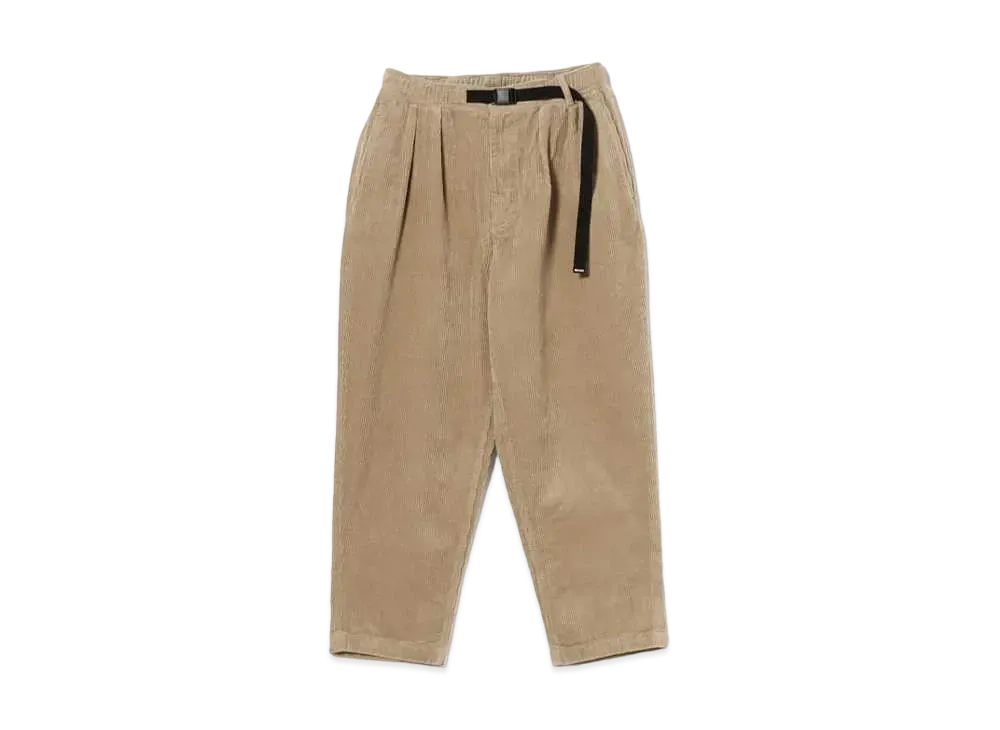 BEAMS Corduroy Baggy Tapered Easy Pants "Beige"