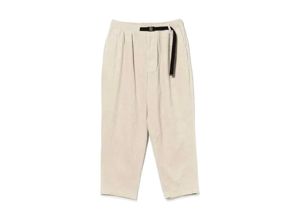 BEAMS Corduroy Baggy Tapered Easy Pants "Oyster"