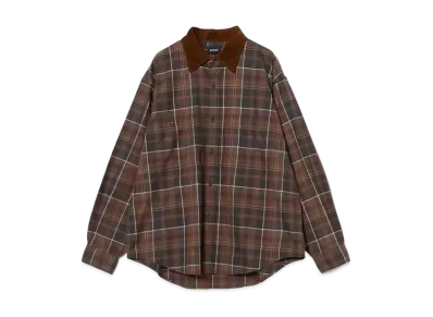 BEAMS Check Work Shirt "Brown"