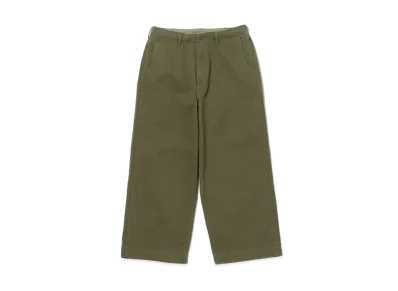 BEAMS 1940'S Detail Wide Chino Pants "Olive"