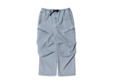 BEAMS Faded Denim Cargo Pants "Ice Wash"