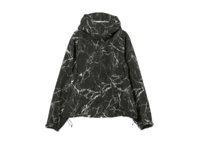 BEAMS Water Repellent Allover Print Zip-Up Hoodie "Black"
