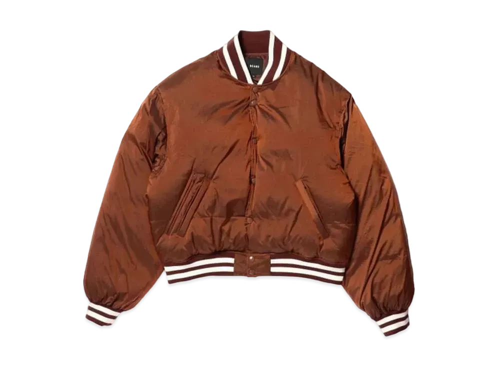 BEAMS Down Varsity Jacket "Brown"