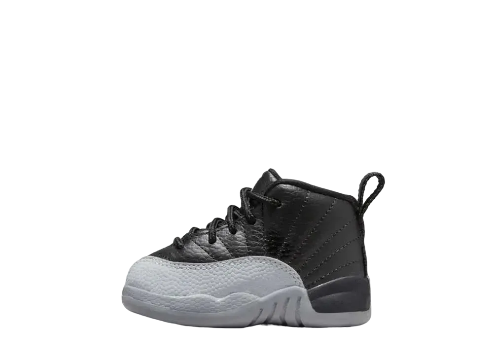 Nike TD Air Jordan 12 Retro "Black and Wolf Grey"