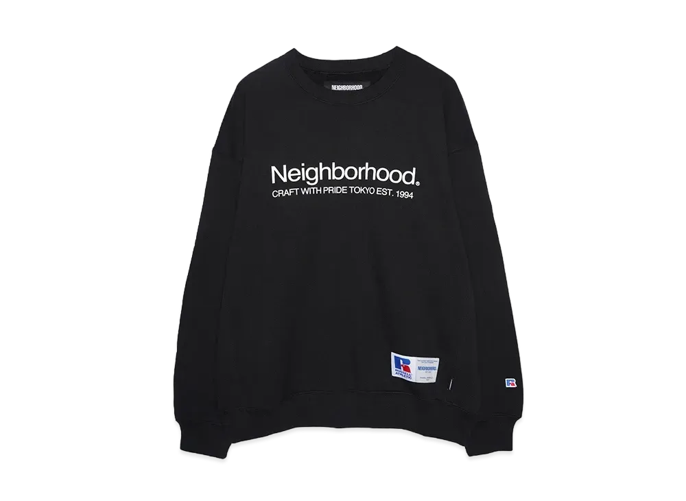 NEIGHBORHOOD x Russell Athletic . Sweat Shirt LS "Black"