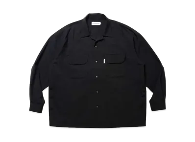 COOTIE PRODUCTIONS T/W Open Collar L/S Shirt "BLACK"