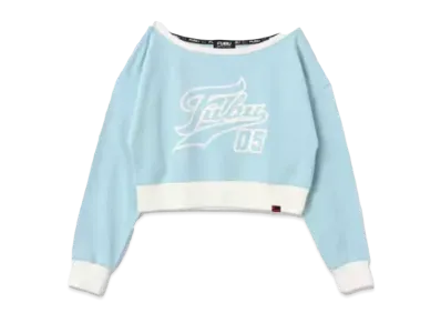 atmos pink x FUBU Off-Shoulder Top "Blue"