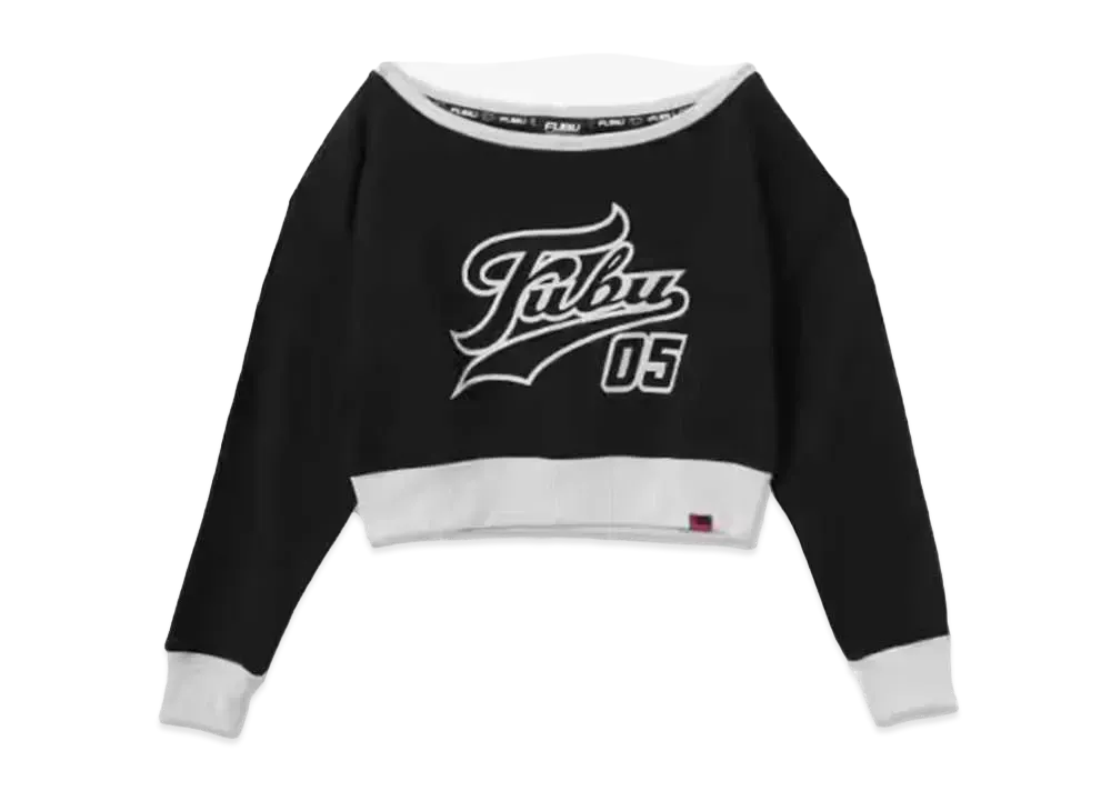 atmos pink x FUBU Off-Shoulder Top "Black"